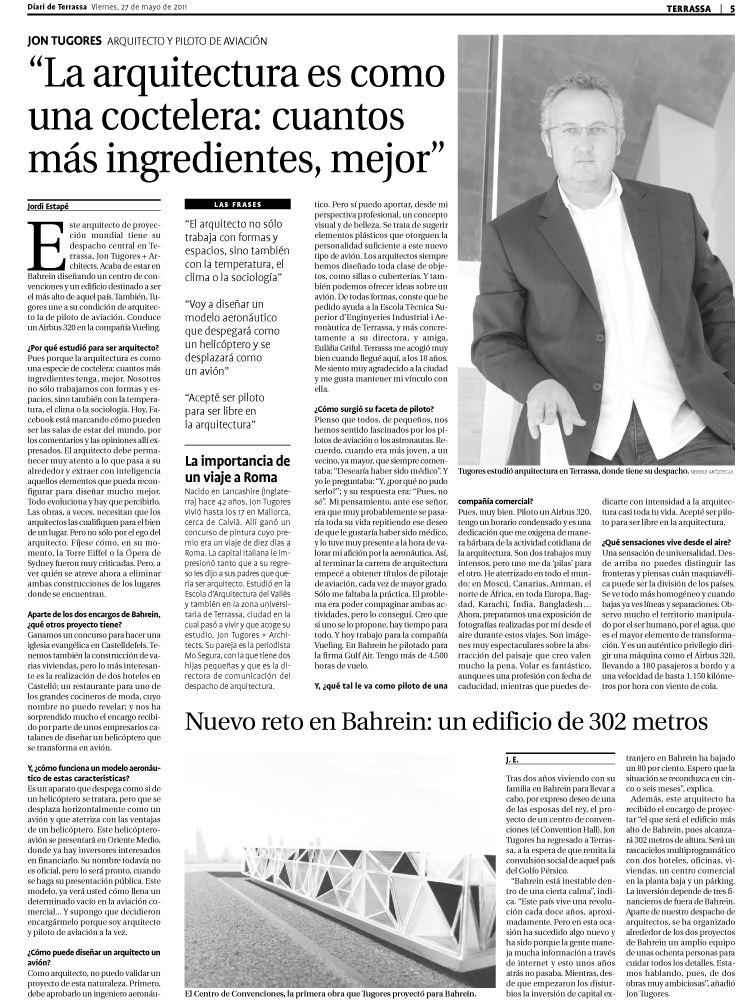Diari de Terrassa interviews Jon.
